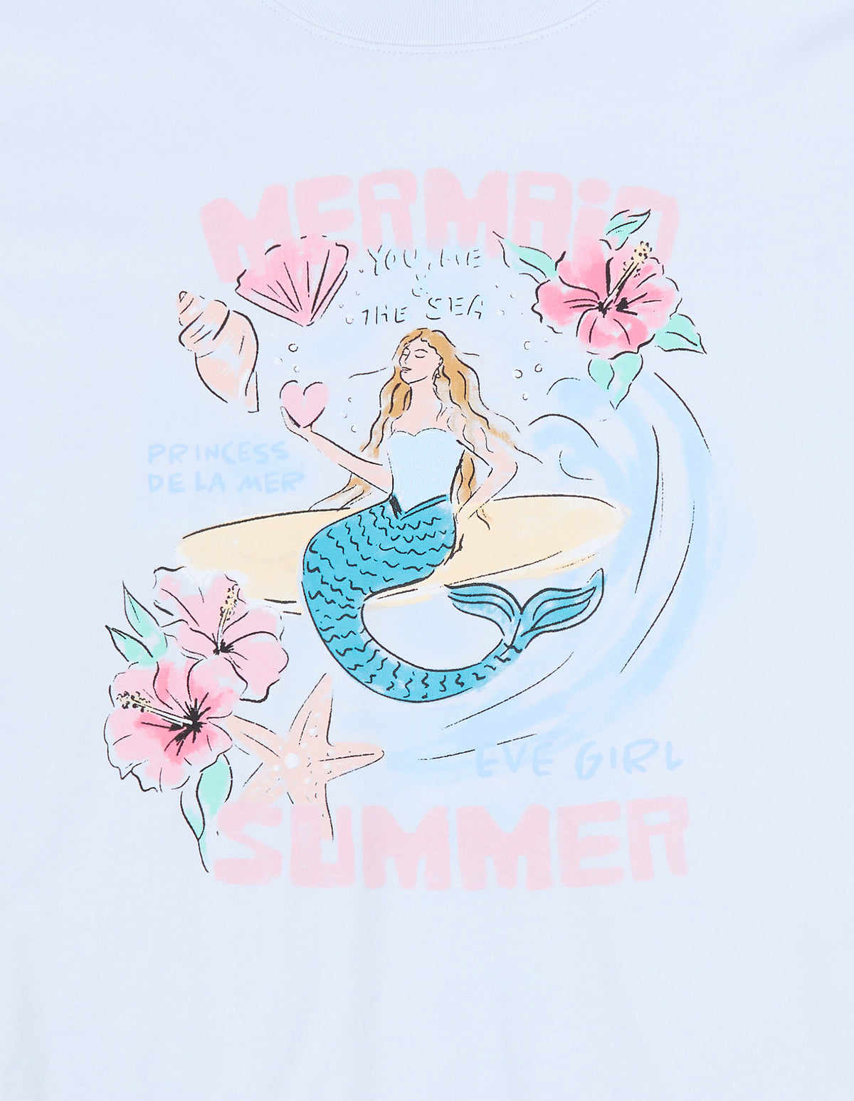 Eve Girl Under The Sea Tee (Size 3-7) in LIGHT BLUE
