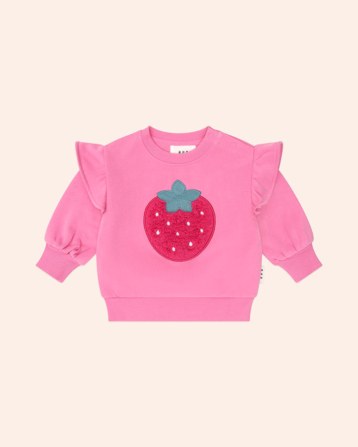 Huxbaby Very Berry Sweatshirt in STRAWBERRY