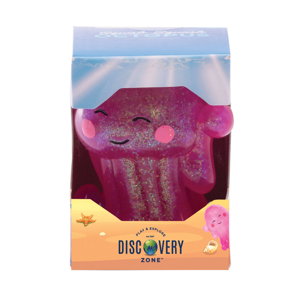 Discovery Zone Squish Squash Octopus Cdu 16pcs/4 Assorted in Single