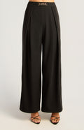 Style State - Front Pleated Gold Buckle Pants