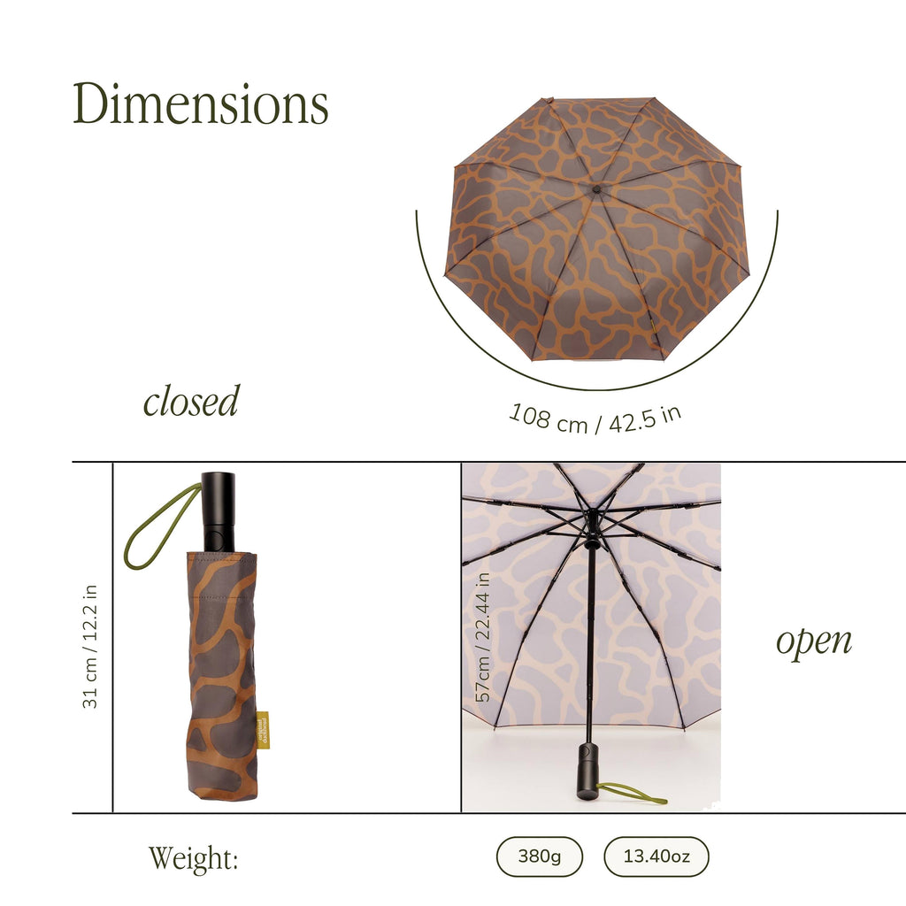 Original DuckHead Daily Auto Open & Close Umbrella - Coffee Ripples in Single