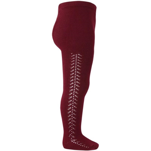 CONDOR – Side Openwork Lace Tight – 572 Burgundy