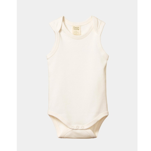 Nature Baby – Cotton Singlet Bodysuit – Natural