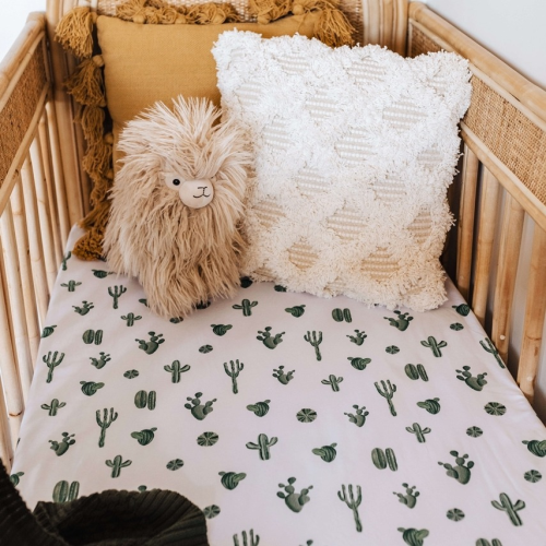 Snuggle Hunny – Cactus Fitted Cot Sheet