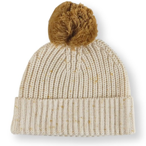 Grown – Speckle Ribbed Beanie – Golden Speckle