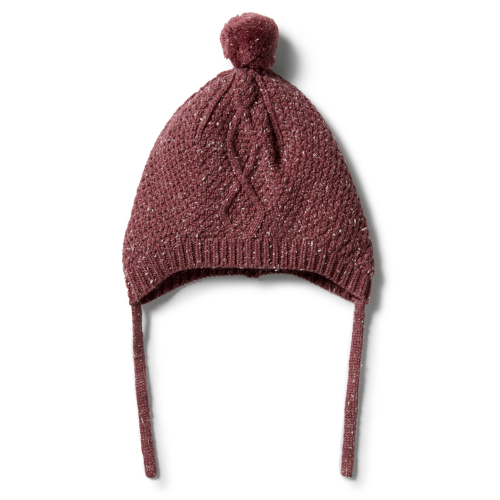 Wilson&Frenchy – Knitted Cable Bonnet – Wild Ginger Fleck