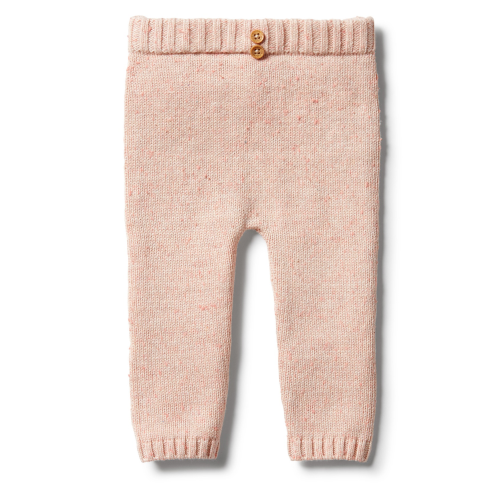 Wilson&Frenchy – Knitted Leggings – Flamingo Oatmeal Fleck