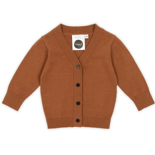 KAPOW – Chocolate Knit Cardigan (Babies)