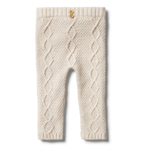 Wilson&Frenchy – Knitted Cable Legging – Oatmeal Melange