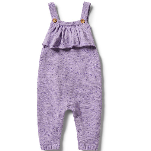 Wilson&Frenchy – Knitted Ruffle Overall – Pastel Lilac Fleck