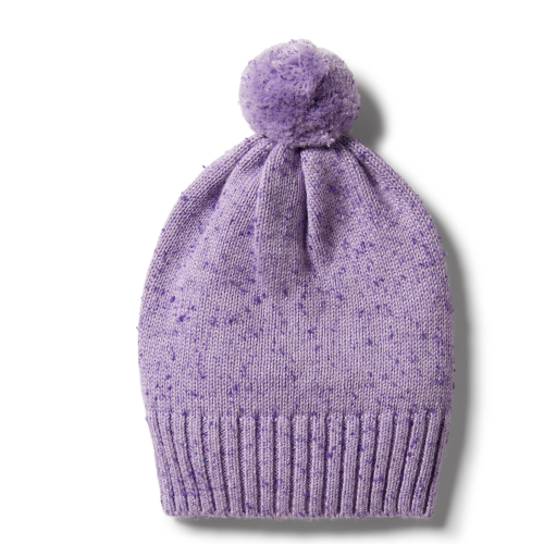 Wilson&Frenchy – Knitted Hat – Pastel Lilac Fleck