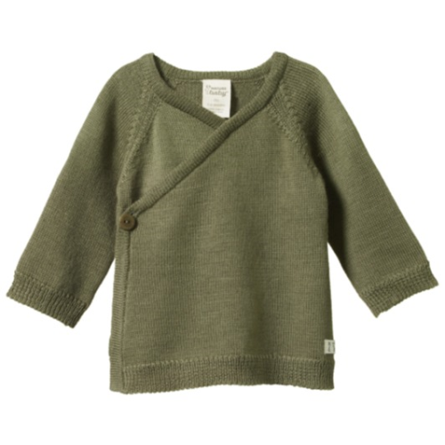 Nature Baby – Merino Knit Kimono Jacket – Cypress