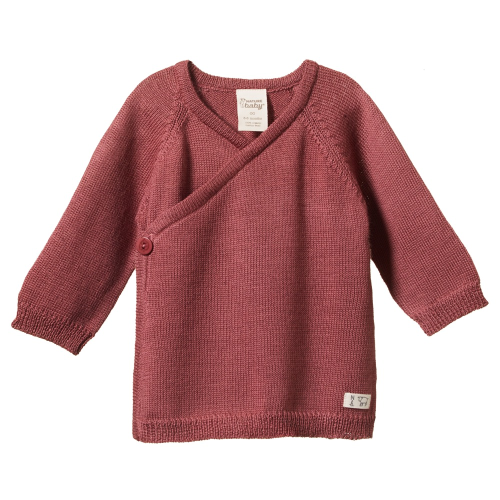 Nature Baby – Merino Knit Kimono Jacket – Woodland Rose