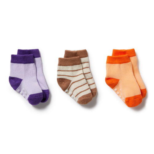 Wilson&Frenchy – 3 Pack Baby Socks – Apricot/Burro/Pastel Lilac