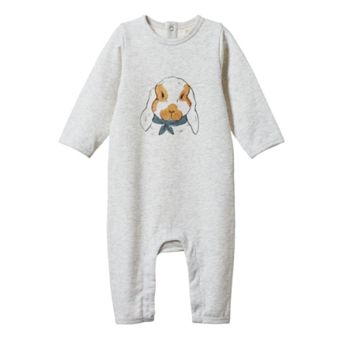 Nature Baby – L/S Quincy Romper – Barnaby Bunny