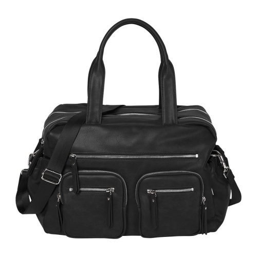 OIOI – Faux Leather Carry All Nappy Bag – Black
