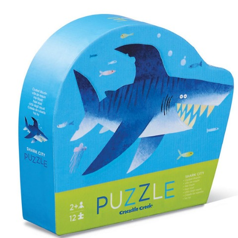 Crocodile Creek – Mini Puzzle 12pc – Shark City