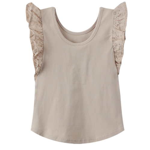 Cracked Soda – Lacey Frill Top – Oatmeal (3-8)