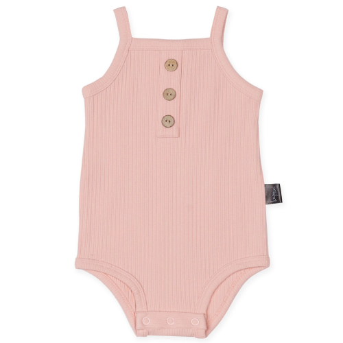 KAPOW – Shell Pink Rib Singlet Bodysuit