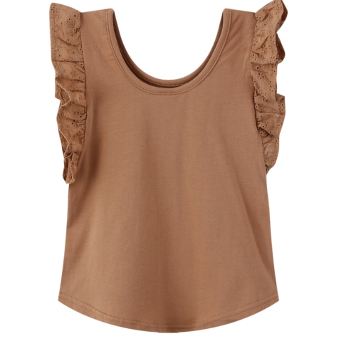 Cracked Soda – Lacey Frill Top – Cinnamon (3-8)