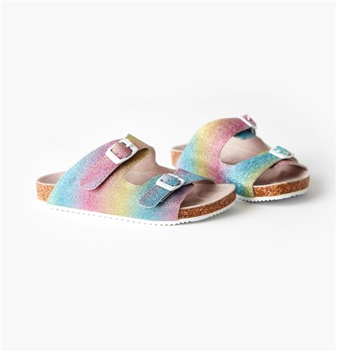 Walnut – Bailey Mini Slide – Rainbow Shimmer