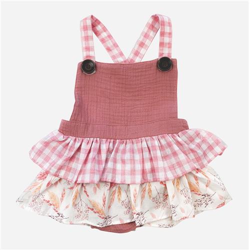 Love Henry – Baby Girls Frilly Playsuit – Sweet Wildgrass