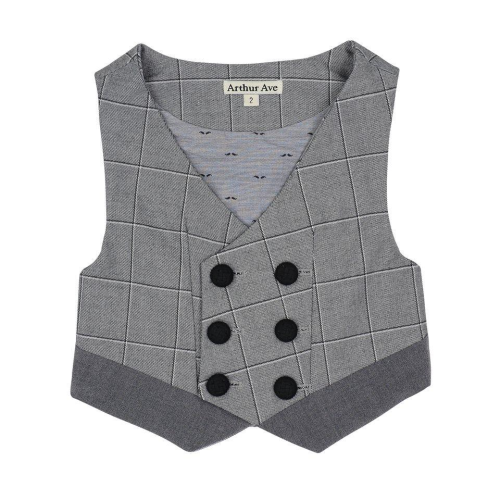 Arthur Ave –  Grey Check Vest