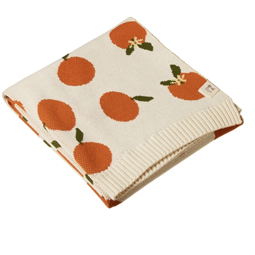 Nature Baby – Dune Blanket (Bassinet) – Orange Blossom Knit