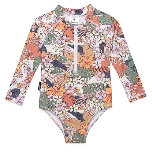 Crywolf – Long Sleeve Swimsuit Tropical Floral (Lost Island)