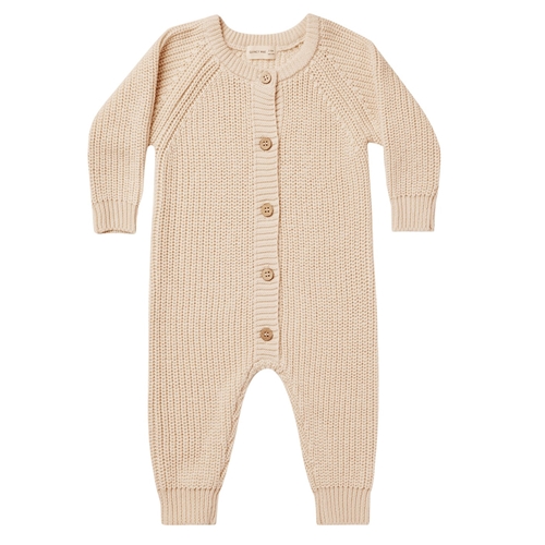 Quincy Mae – Chunky Knit Jumpsuit – Shell