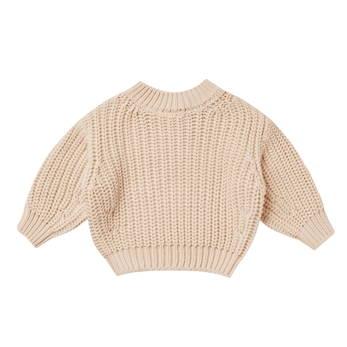 Quincy Mae – Chunky Knit Sweater – Shell