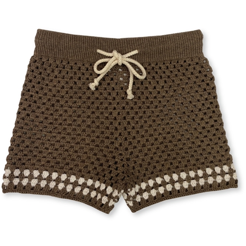 Grown – Hand Crochet Shorts – Mud (HOL23)